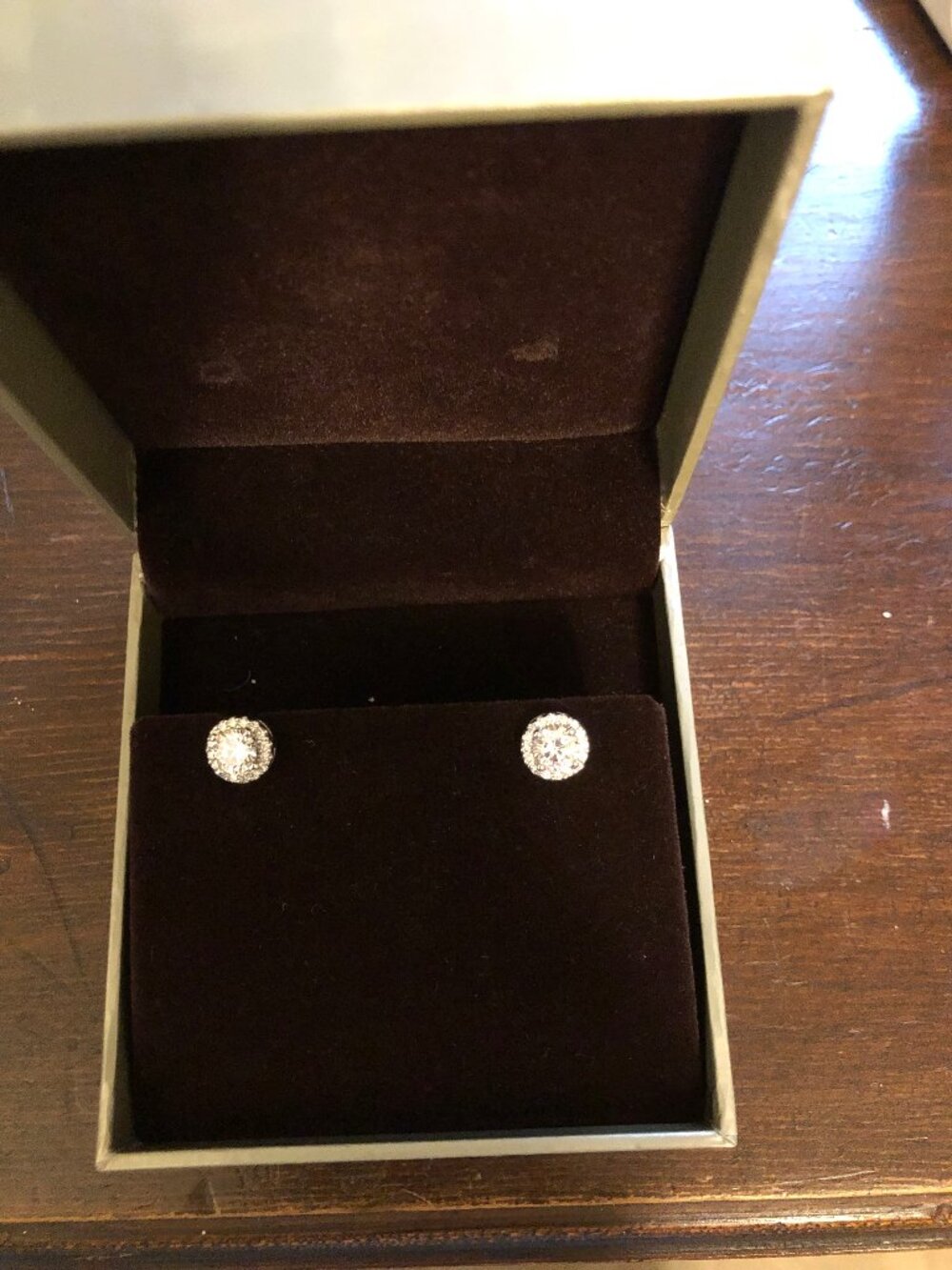 Nordstrom Halo cubic zirconia stud earrings